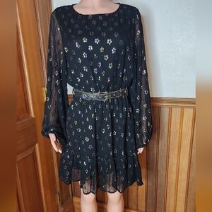 Oliphant Balloon Waisted Dress Size Large